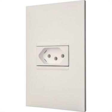 Imagem de Conjunto Pial Plus+ Branco Com Placa 1 Tomada 10A. - 615080Bc - LEGRAN