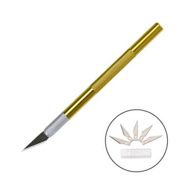 Imagem de Estilete De Precisão Bisturi Artesanato Modelismo 6 Lâminas - PIATC, A