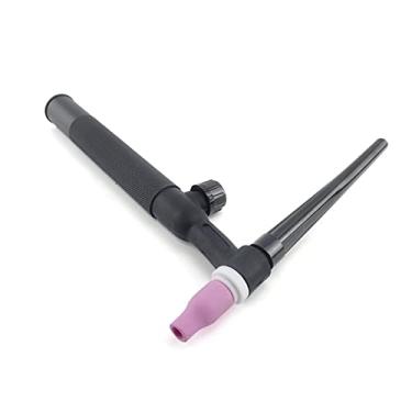 Imagem de Tocha de soldagem WP9 TIG tocha GTAW pistola de soldagem a arco de tungstênio argônio resfriada a ar WP9V válvula de gás WP9FV pescoço flexível cabeça de tocha de soldagem TIG (WP9V pescoço fixo)