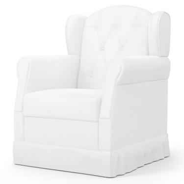 Imagem de Poltrona De Amamentação Fixa Letícia Sintético Branco - Phoenix