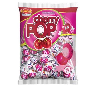 Imagem de Pirulito pop cherry cereja 700g sams