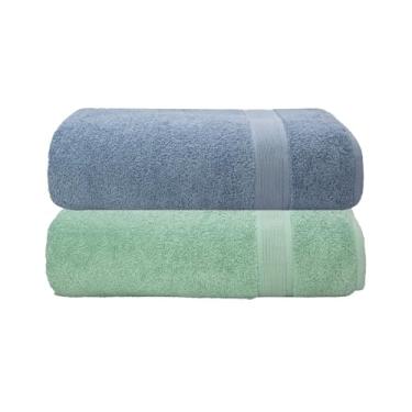 Imagem de Kit Jogo Toalhas De Banho, 2 Pe�as, �cone - Camesa, 100% Algod�o Premium, 70x140cm, Alta Absor��o, Toque Extra Macio Luxo, 500 g/m� - ALTIHAUS (Azul/Piscina)