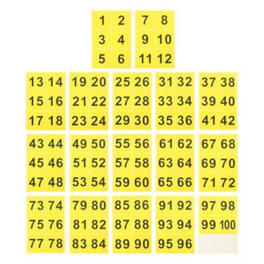 Imagem de PATIKIL Adesivos com números consecutivos de 10 cm 1 a 100, decalques quadrados autoadesivos com números de vinil para organização de armazenamento de inventário, armário, caixa de ferramentas, caixas