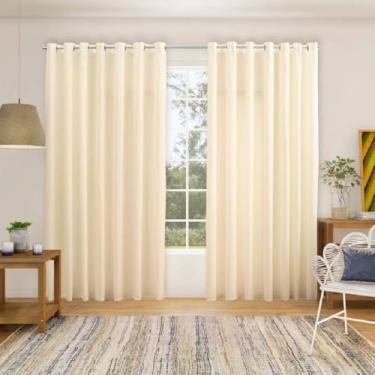 Imagem de Cortina 4 Metros Largura Tecido Microfibrae Altura(PALHA-2,50M)