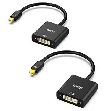 Imagem de Mini DisplayPort para DVI pacote com 2, porta de exibição BENFEI Mini DP para DVI (compatível com Thunderbolt) adaptador macho para fêmea compatível com ThinkPad SurfacePro PC