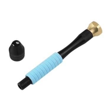 Imagem de KiBcsLic Mini furadeira manual com torno de pino, faixa de fixação de 0,3-3,4 mm para fundição de resina, fabricação de joias, Manga de Borracha Azul