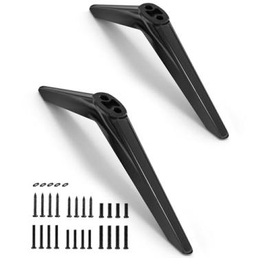 Imagem de Pernas de suporte de TV compatíveis com Element Pernas de suporte de TV sem perfuração de parede Pernas de TV Element Roku Smart TV, pés de TV antiderrapantes para Element TV Pernas de substituição