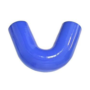 Imagem de Haturmyko ID 2,75 polegadas (70 mm) 135 graus cotovelo silicone acoplador mangueira comprimento da perna 6" (150 mm) universal 4 camadas reforçado tubo de silicone reto entrada radiador mangueira azul