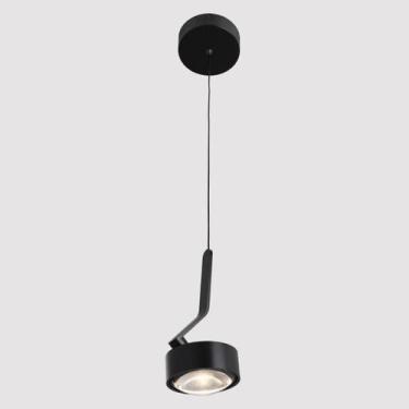 Imagem de Pendente Led Vidro Aluminio Preto 15w 3000k Effect - Yamamura