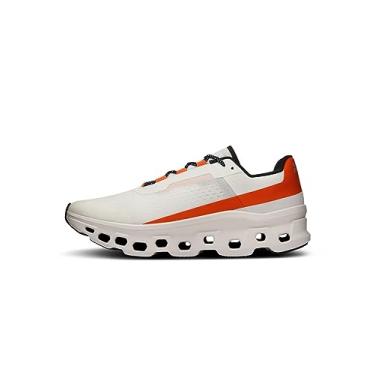 Imagem de On Cloudmonster Tênis masculino, Branco não tingido | Chama, 42