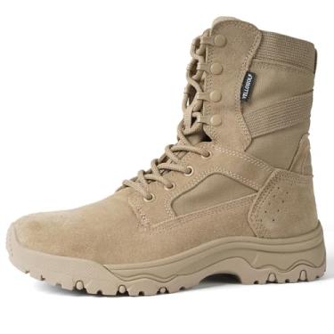Imagem de YELLOWOLF Botas Táticas Leves Femininas Para Trabalho, Botas Militares De Combate Para Motocicleta, Botas Militares De 8 Polegadas Para Deserto, Cor Bege 9
