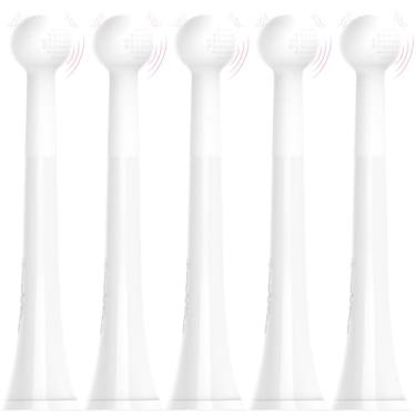 Imagem de Cabeça de substituição de massagem compatível com escova de dentes elétrica Philips cabeça de substituição de silicone pequena cabeça redonda cabeça de massagem (branca)
