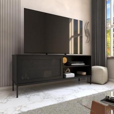 Imagem de Rack para TV Até 55 Polegadas Heron 1 Porta Preto - Panorama Móveis, P
