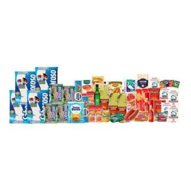 Imagem de Cesta Básica Alimentos (45 Itens) Com Carne E Linguiças - Higipack