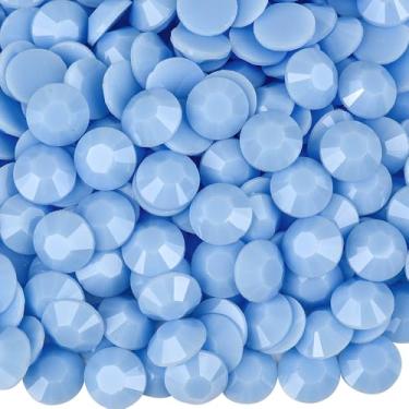 Imagem de Blinginbox 2500 peças de strass plano de resina de 3 mm, macaron sólido azul real cor doce resina strass geleia pedras preciosas para artesanato DIY canecas garrafas copos roupas maquiagem unhas