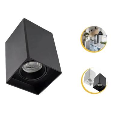 Imagem de 2X Spot De Sobrepor Quadrat Com Lâmpada Led Mr16 Quente Ofer