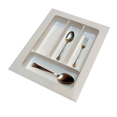 Imagem de Porta Talheres Plástico com 04 Divisões 380 x 475mm Branco Magnum, Bra