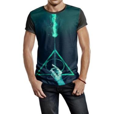 Imagem de Camiseta Masculina Reliquia Da Morte Harry Potter Ref:819 - smoke, Pre