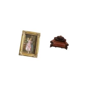 Imagem de Fenteer Elegante Porta-retratos de Vidro de Resina E Suporte para Exibição de Sofás E Cadeiras em Miniatura para Mesa de Escritório, Parede, Quarto, Casa de F