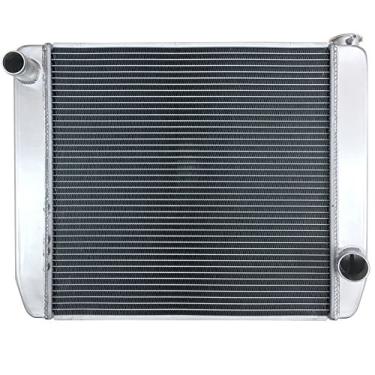 Imagem de JSD G167 Chevy GM SBC BBC Radiador de corrida de alumínio 2 fileiras de passagem única geral 24" x 19" x 3"