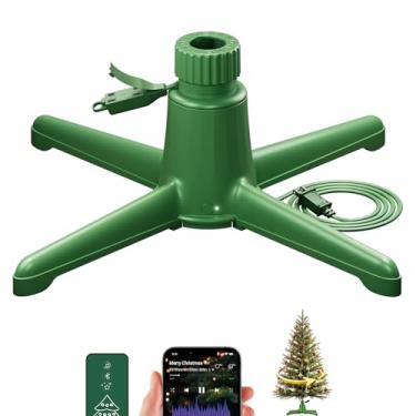 Imagem de DG-Direct Suporte musical giratório de 360° para árvore de Natal com controle remoto, base giratória silenciosa antiinclinação, 3 portas de saída de luz (800 W), serve para árvores artificiais de 2,7