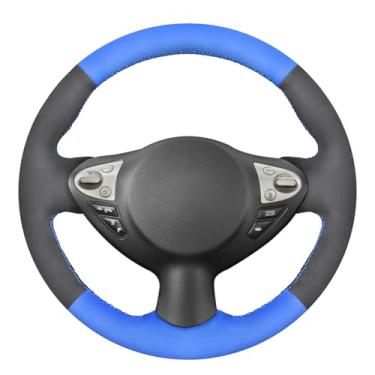 Imagem de MEWANT Capa de volante com costura DIY para Nissan Juke 2011-2017/Maxima 2009-2014/370Z 2011-2020/ Sentra 2017-2019 Acessórios de volante