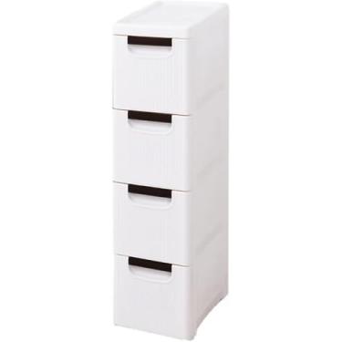 Imagem de Gavetas De Armazenamento Empilháveis Carrinho De Gaveta De Armazenamento Estreito, Armário De Chão De Banheiro Fino Com Gaveta Deslizante, Torre De Armazenamento Com Rodas, Uni, 4 Drawer