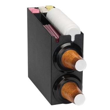 Imagem de Dispense-RITE SLR-SL1-2BT Copo de bancada, tampa e armário de distribuição de canudo com (2) dispensadores de copo SLR-1FS, capacidade de 118 a 680 g, defletores intercambiáveis, organizador embutido