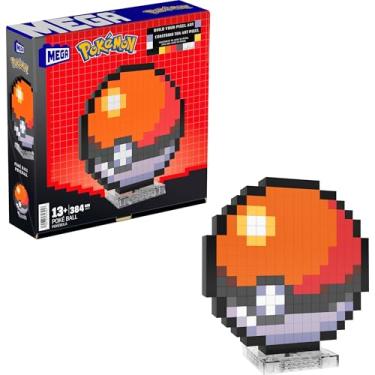 Imagem de MEGA Pokémon Brinquedo de construção com figura de ação Poké Ball com 381 peças, 15,24 cm de altura, para colecionadores, JGG71