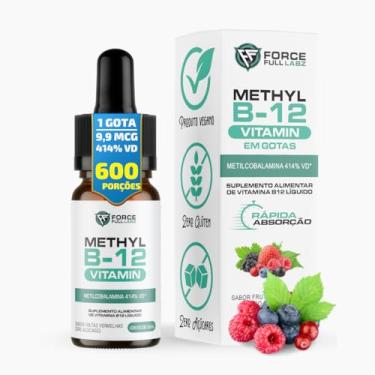 Imagem de Vitamina B12 Metilcobalamina 414% VD sublingual em gotas 30ml Force Full Labz