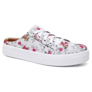Imagem de Tênis Feminino Floral Calce Fácil Mule Confortável-Feminino