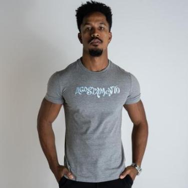 Imagem de Camiseta Acostamento Mescla Grafite-Masculino
