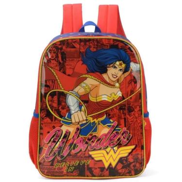Imagem de Mochila Costas Infantil Escolar Menina Wonder Woman Mulher Maravilha Luxcel