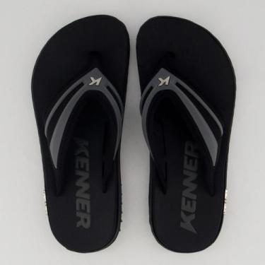Imagem de Chinelo Kenner Kivah New Force Preto e Cinza, 42
