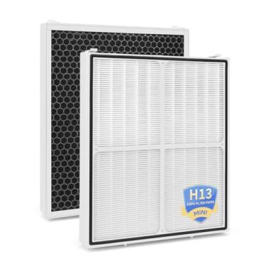 Imagem de Filtro de substituição 124746 compatível com o mini purificador de ar Amway Atmosphere, H13 HEPA + filtro de carbono (1 peça)