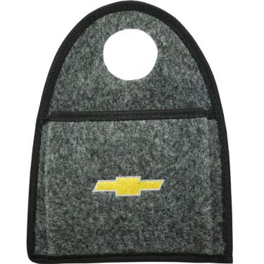 Imagem de Lixeira Lixinho Automotiva Carro Carpete Logo Bordado para Câmbio Grafite