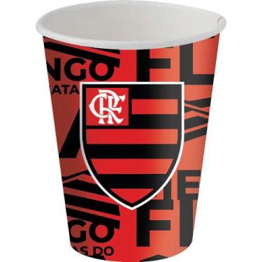 Imagem de Copo de Papel Lembrancinha Flamengo Futebol 8 Un 200 ml Festcolor - In