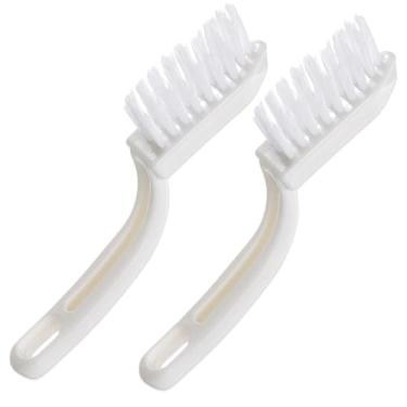 Imagem de Escova de limpeza de argamassa em forma de V de 2 peças - Escova rígida para azulejos, chuveiro, banheiro, cozinha