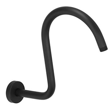 Imagem de GLOGLOW Extensão do Braço do Chuveiro Pescoço de Ganso Braço Chuveiro, Rosca Macho de 1/2 Polegada Npt, Montado na Parede, 13.2x10.4 Polegada de Aço Inoxidável Forma de S Nan (233 preto)