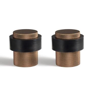 Imagem de PANALI Batente de porta de piso, batente de porta cilíndrico de 3,5 cm de comprimento, 3,5 cm de altura, batente de porta cilíndrico, protetor de parede resistente para manter a porta aberta, batente