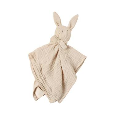 Imagem de Toalha De Conforto Bordada De Coelho Bebê, Cobertor Quadrado Fofo Para