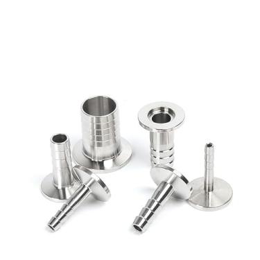 Imagem de ROUPWKWO SS304 KF25 Adaptadores de mangueira KF Adaptador de flange para mangueira de vácuo Acessórios de farpa de aço inoxidável 304 KF Acoplamento de mangueira KF-16~KF-50(KF50x20mm)