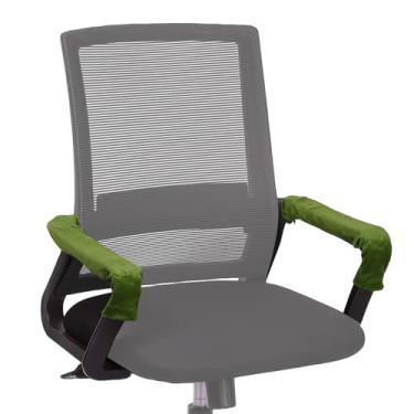 Imagem de PATIKIL Capa de braço para cadeira de escritório, 2 peças, protetores de apoio de braço para cadeira de escritório com zíper, capas elásticas para descanso de braço para computador, mesa, escritório