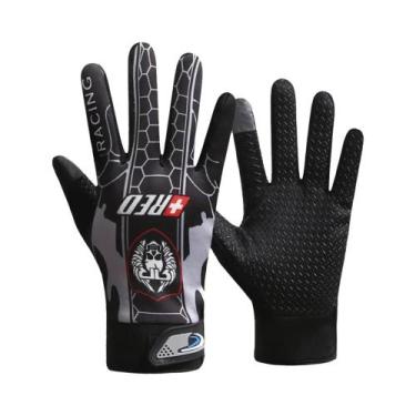 Imagem de Luvas De Ciclismo Masculinas Antiderrapantes Com Dedos Completos E Tel