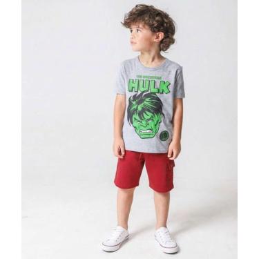 Imagem de Bermuda Infantil Moletom Cargo Marisa Tam 4 a 10 Verme-93022, Vermelho