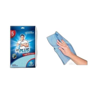 Imagem de Pano Perfex 30X50Cm Azul Marca Mr. Plus Pacote C/50  10Pcts 