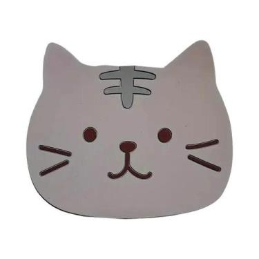 Imagem de Almofada De Silicone Antiderrapante De PVC Com Design De Gato Fofo Par