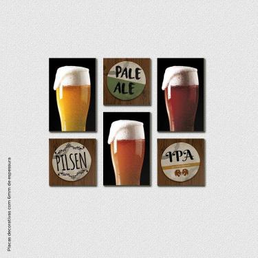 Imagem de Tipos De Cerveja Com 15mm De Com Borda Infinita 6mm (fosco)