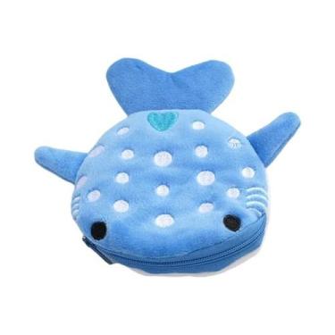Imagem de Carteira De Pelúcia Infantil Em Formato De Tubarão-Baleia, Bolsa Kawai