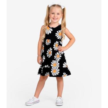 Imagem de Vestido Infantil em Meia Malha Penteada Select Preto, 6, Preto